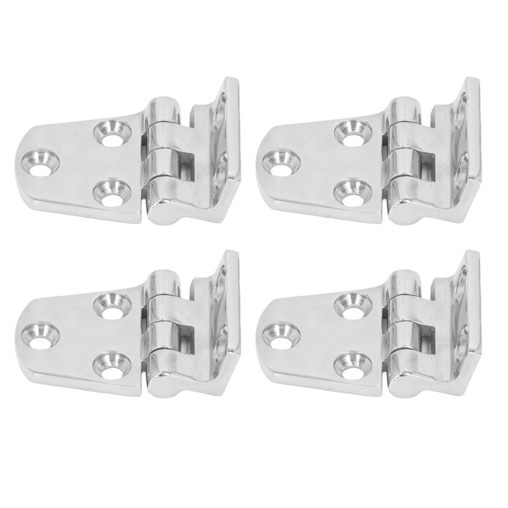 4 Stück Bootscharnier Verdickt 316 Edelstahl Spiegelpoliert Schwerlast Klappscharniere für Wohnmobil Yacht