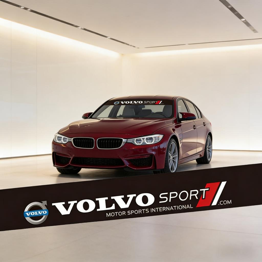 Ptwrl4 Volvo Sport Racing Frontscheiben-Sonnenschutz-Aufkleber für XC60 XC90 S60 S90 V60 V90 135x20cm Auto-Dekor-Aufkleber Autozubehör