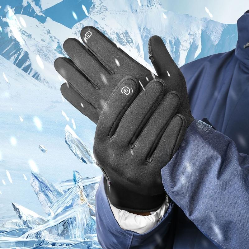 Cold Weather Warm Gloves Insulated Windproof Touchscreens Design Nonslip Palm For Cycling Skiing And Outdoor Activitiy
