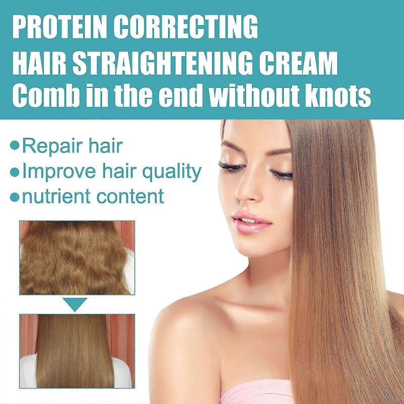 3pcs Protein Hair Straightening Cream, Silk & Gloss Hair Straightening Cream