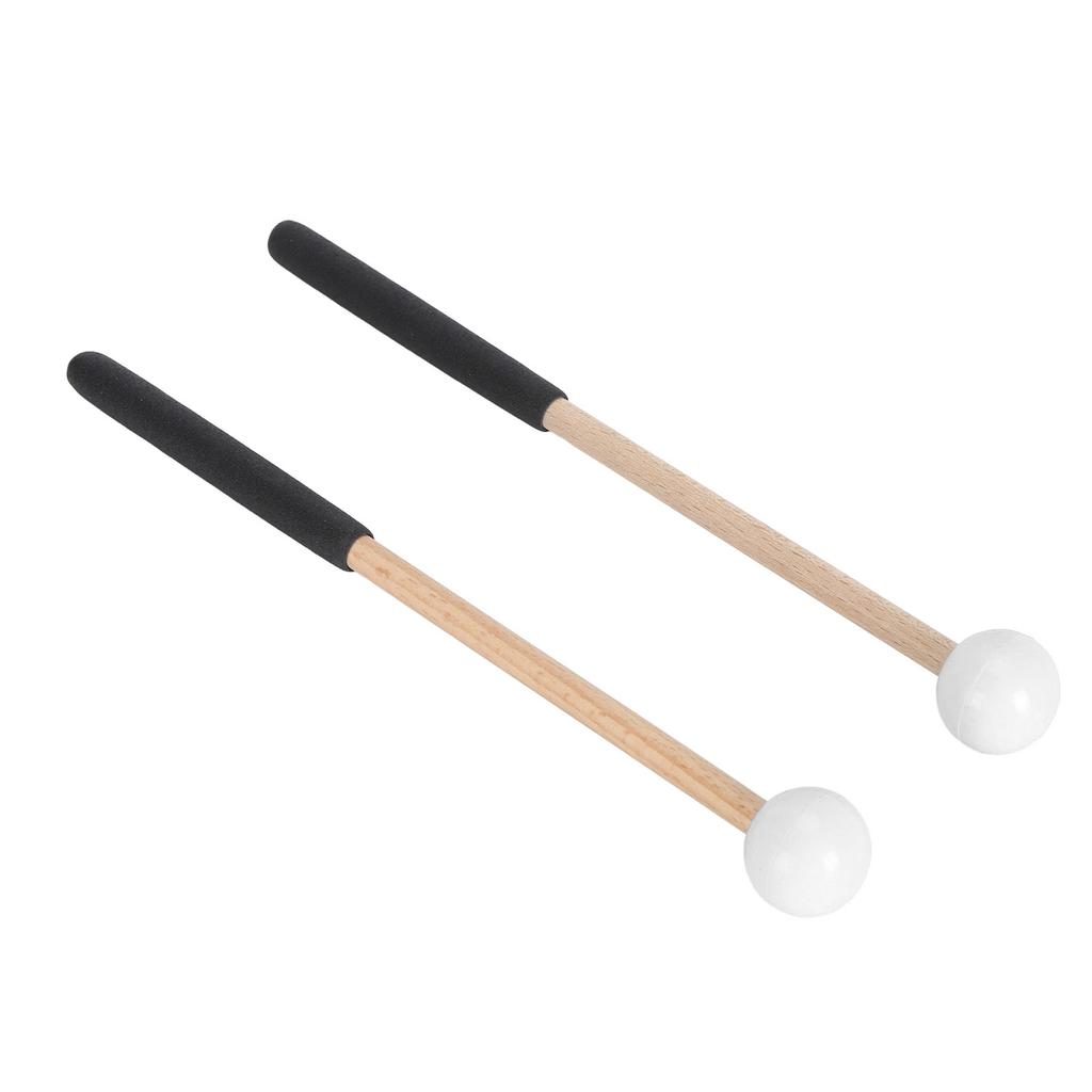 1 Pair Percussion Mallet Rubber and Maple Multifunctional Tongue Drum Mallet for Concert