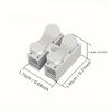 10Pcs/20Pcs/30Pcs Quick Connect Cable Connectors |   Industrial Electrical Connection Terminal 2-Pin Push-In Type Spring Clamp White Steel Contact