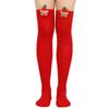 Womens Over Knee Socks Christmas Reindeer Striped Long Santa Claus Accessories