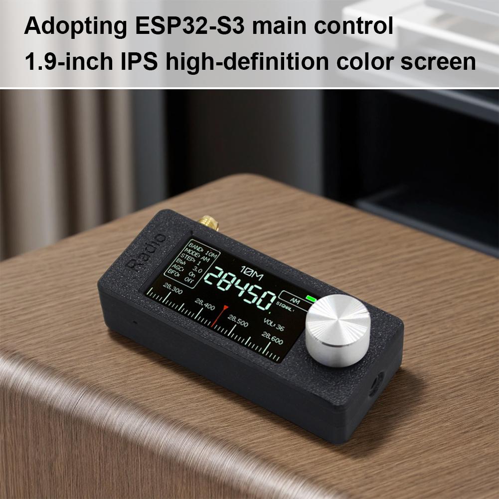 SI4732 0.5-108mhz Portable Radio 1.9inch IPS Screen All Band Radio Receiver LSB USB AM FM HF SW MW VHF Radio with 2pcs Antenna