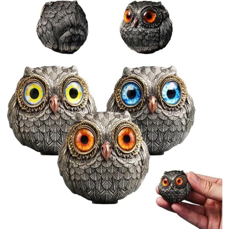 Owl Resin Crafts Home Courtyard Garden Decoration Cute Handmade Desktop Ornament Decoration of Garden Figurines