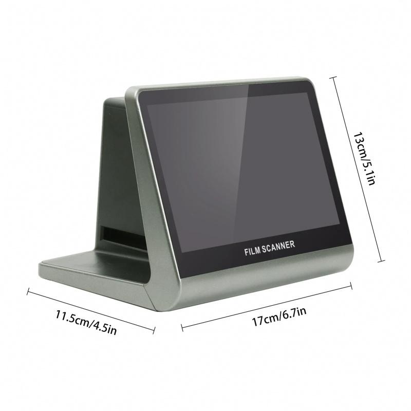 Film And Slide Scanner 7'' LCD Screen For 135 Film(36*24mm)/126KPK /110 Film16GB Support APP 48W Pixels Displa