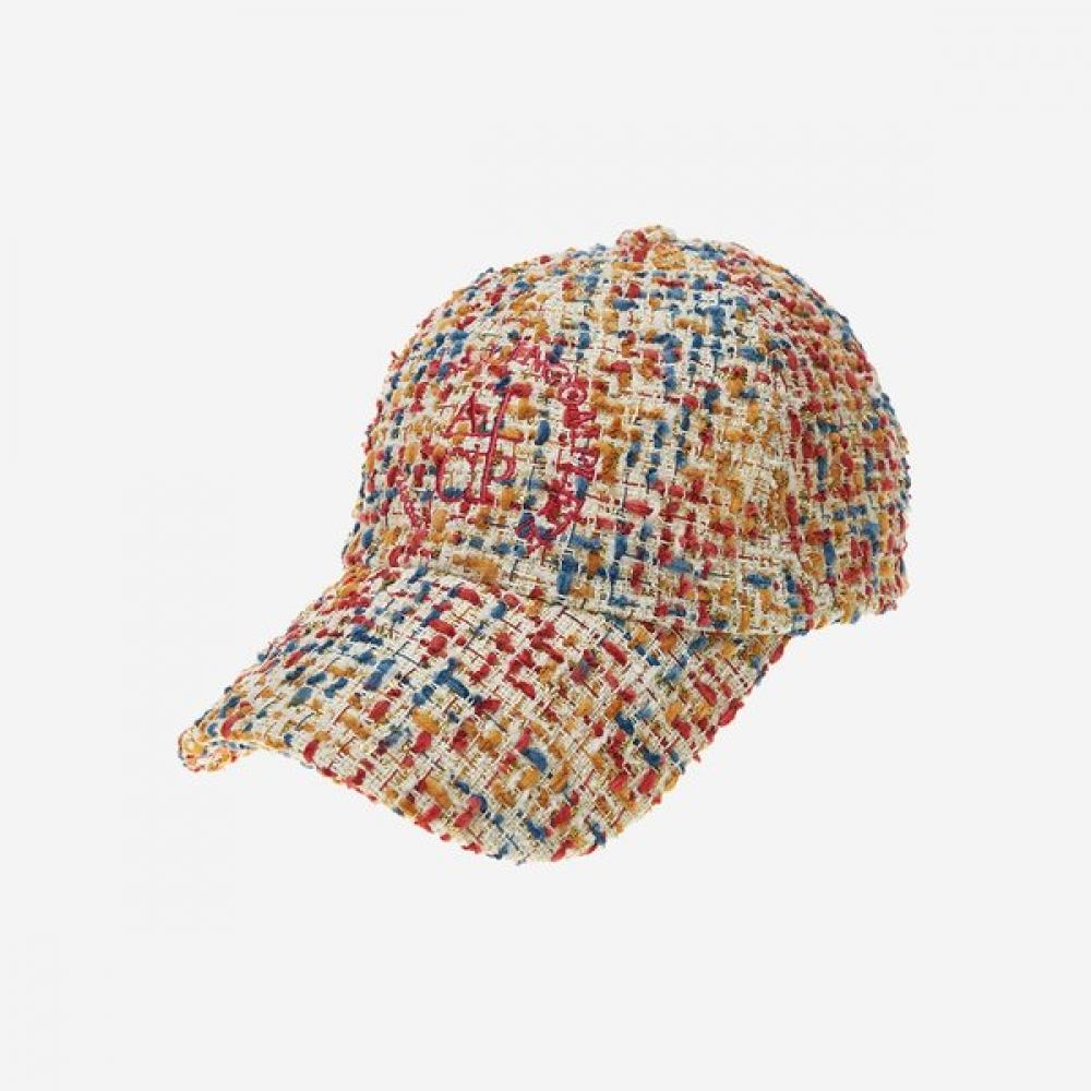 Allincomplete Round Tweed Ballcap Red   Blue   Orange Single option
