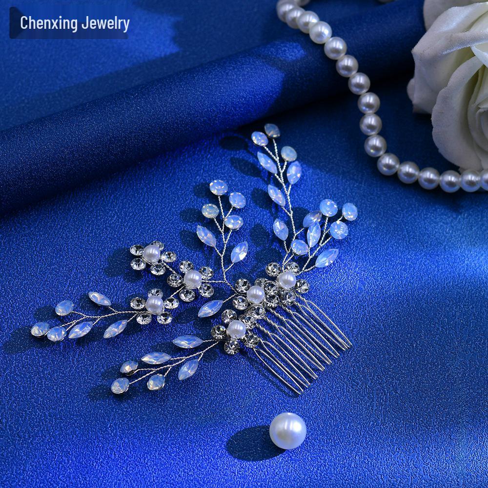 

Chenxing Pearl Woven Bridal Hair Comb Headpiece Updo Styling Accessory CP293
