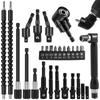 Flexible Drill Bit Extension Shaft Rotatable Electric Power Drill Sockets Adapter Sets 1/4" Hex Shank Magnetic Bit Holder