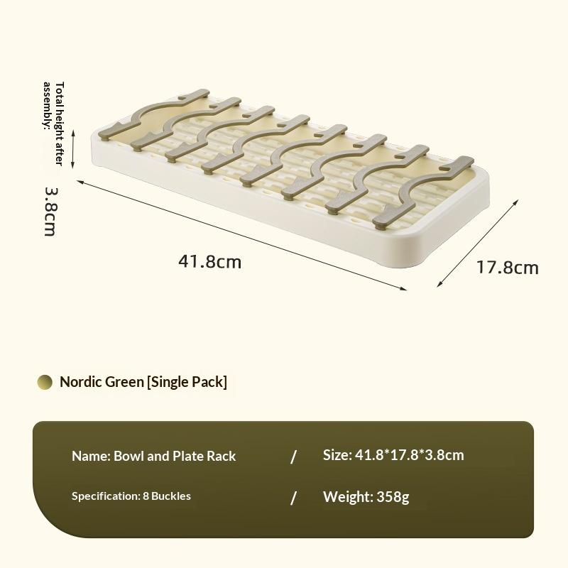 Adjustable Plate and Tableware Holder Multi Functional Storage Rack for Compact Kitchens