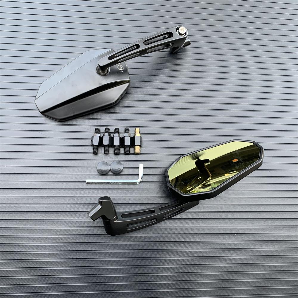Universal 8mm 10mm Motorcycle Rearview Mirror Aluminum CNC Motorcycle Rear View Mirrors Ultra HD Side Mirror For Z750 Z900 Z1000