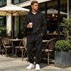 Herren Color Zip-Up Hoodie und Jogginghosen Set Lockerer Schnitt Drop Shoulder 2-teiliger Trainingsanzug