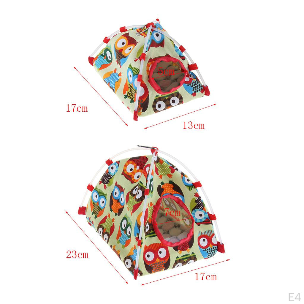 , Parrot Habitat Cave Hanging Tent, Cage Decor for Small Animals