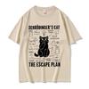 Schrodinger Cat Lovers Funny Meme Tshirt Summer Unisex Women Casual Cotton Vintage Streetwear Unisex Oversized Short Sleeve Tees