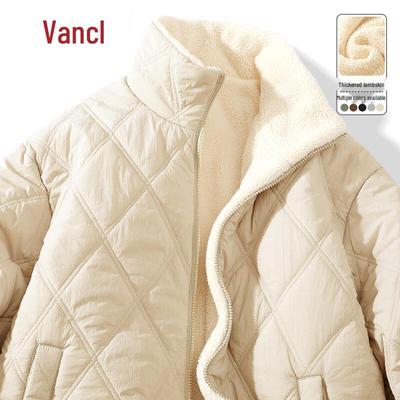 VANCL Men's Diamond Quilted Stand Collar Winter Padded Jacket