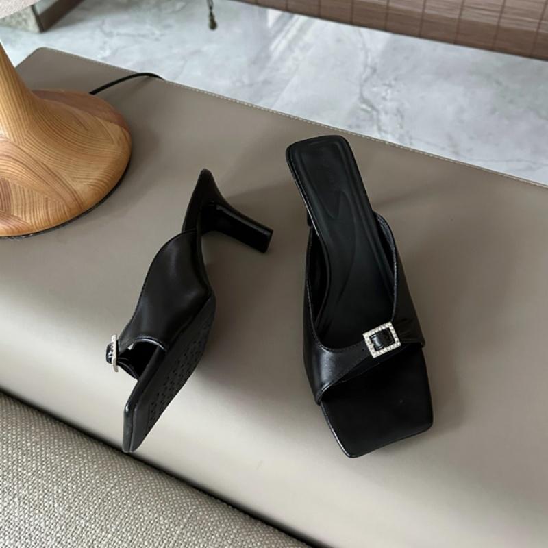 

Мода Bailamos Летняя Мода Женские Тапочки Слипоны Женские Сандалии Тонкий Высокий Каблук Уличные Платье Шлепанцы Обувь Флип-Флоп Мухер 39 чёрный