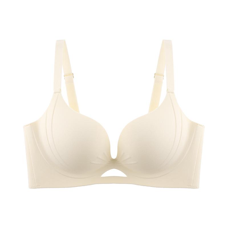 Sexy new gathering support, lift secondary breasts, seamless breathable water droplets, hollow bra cover