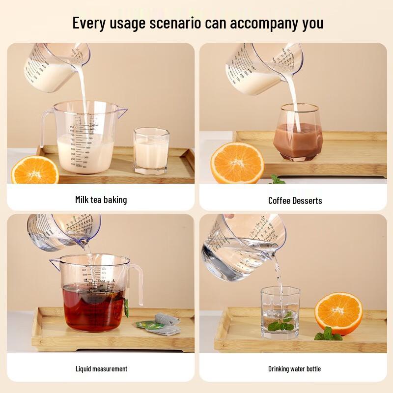 Żaroodporny przezroczysty zestaw kubków miarowych