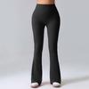 Pantaloni a zampa da yoga con sollevamento dei glutei da donna, sportivi da fitness, gamba larga, micro-pantaloni, vita alta, ad asciugatura rapida, pantaloni da yoga
