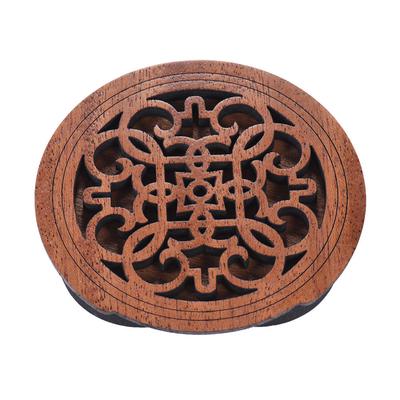 Guitar Wooden Sound Hole Cover Block Feedback Buffer Mahogany Wood Hot