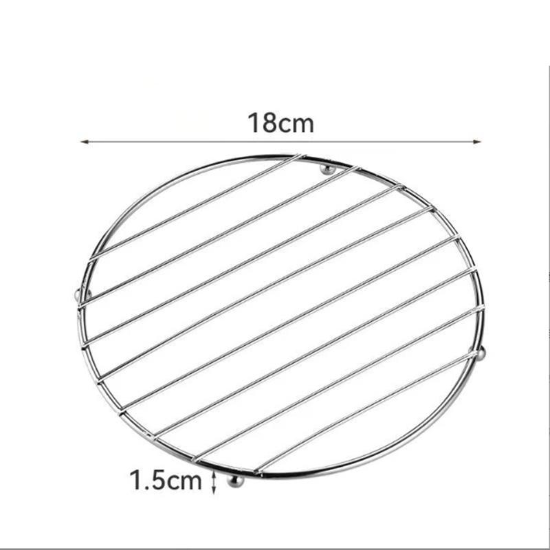 

LMETJMA Stainless Steel Trivets Heat Resistant Insulated Hot Pads Table Dish Mat Tableware Placemat Dining Table Decor JT428 L