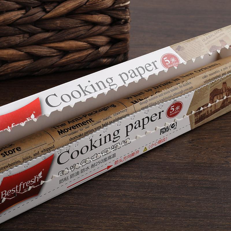 5M*30Cm Parchment Paper Baking Tools Food Grade Grease Paper Bread Sandwich Burger Fries Wrappers Cookie Oilpaper Baking Tools