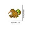 Kiwi Bird Enamel Lapel Pin Artistic Textured Zinc Alloy Brooch for Sweater Coat Casual Daily Wear Jewelry Accessory