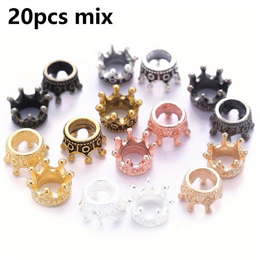 20pcs 1cm Crown Charms Pendants, Antique Silver Gold Rose Gold Metallic, DIY Jewelry Craft Supplies for Necklace Bracelet JXB