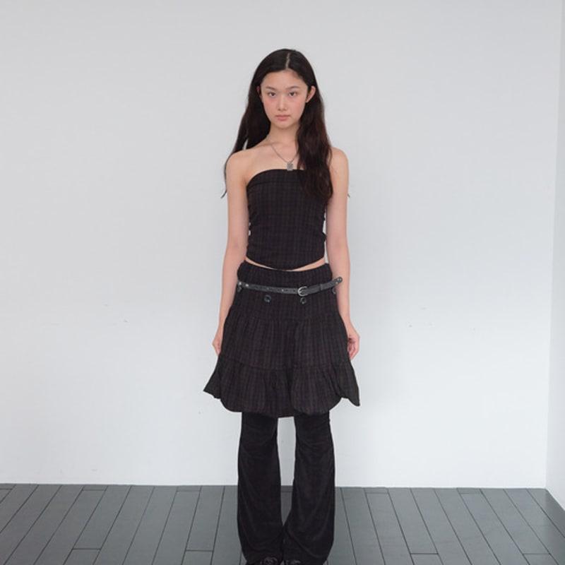 muwm Flare Banding Pants & Modular Shawl (Black)