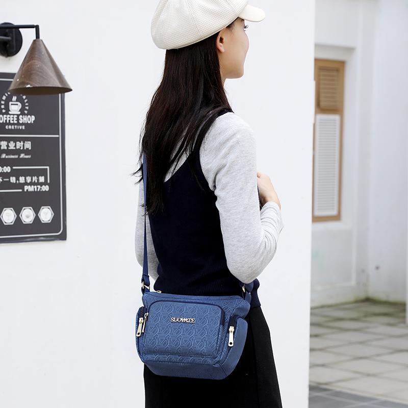 Women's Nylon Tote Bag Shoulder Bag Multi-compartment Mother Bag Lightweight Crossbody Bag