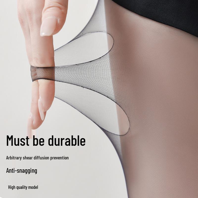 Women's 0D Anti-Snag Durable Sheer Black Stockings, Non-Slip and Sexy Pantyhose