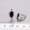 Bolaijewelry Natural Mozambique Garnet Pear 7*10mm Gemstone Earrings 925 Sterling Silver Fashion Woman Fine Jewelry