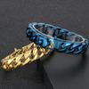 Vakuumplattiertes Curb Cuban Link Kettenglied Armband für Herren 15MM Rund Poliert Matt Titan Edelstahl Herren Armbänder Schmuck