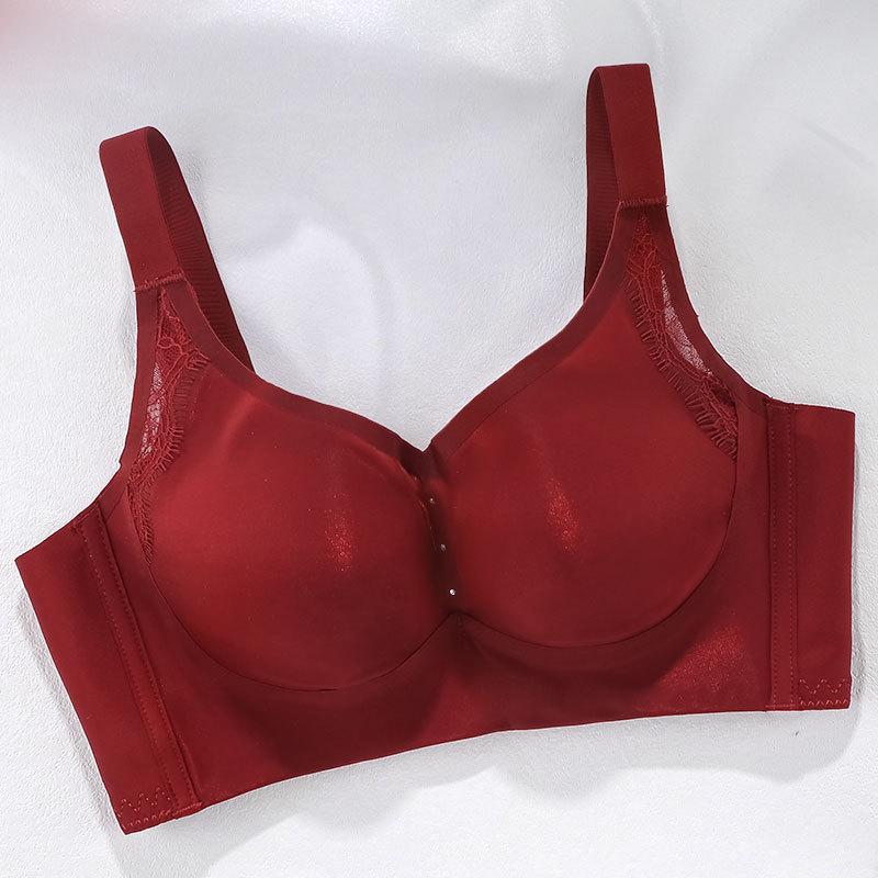 Mulberry Silk Push-Up Bra: Enhances Size, Comfort, Seamless Support, Fashionable, Adjustable, Wireless for Women 34/75AB
