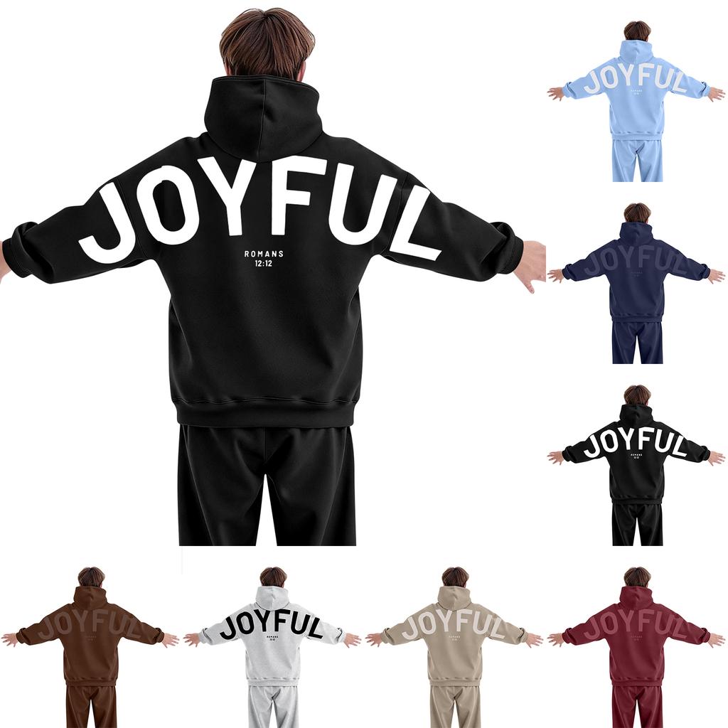 Hooded Sports Tracksuit Unisex Running Outfits Long Sleeve Pullover Hoodies Sweatshirt