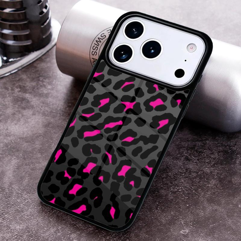 Fashion Leopard Print Phone Case for iPhone 17 16 15 Pro Max Air 14 13 12 11 Plus Shockproof Cover