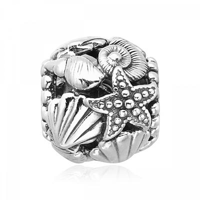 Pandora 798950c00 Openwork Starfish Seashell   Heart Silver Charm