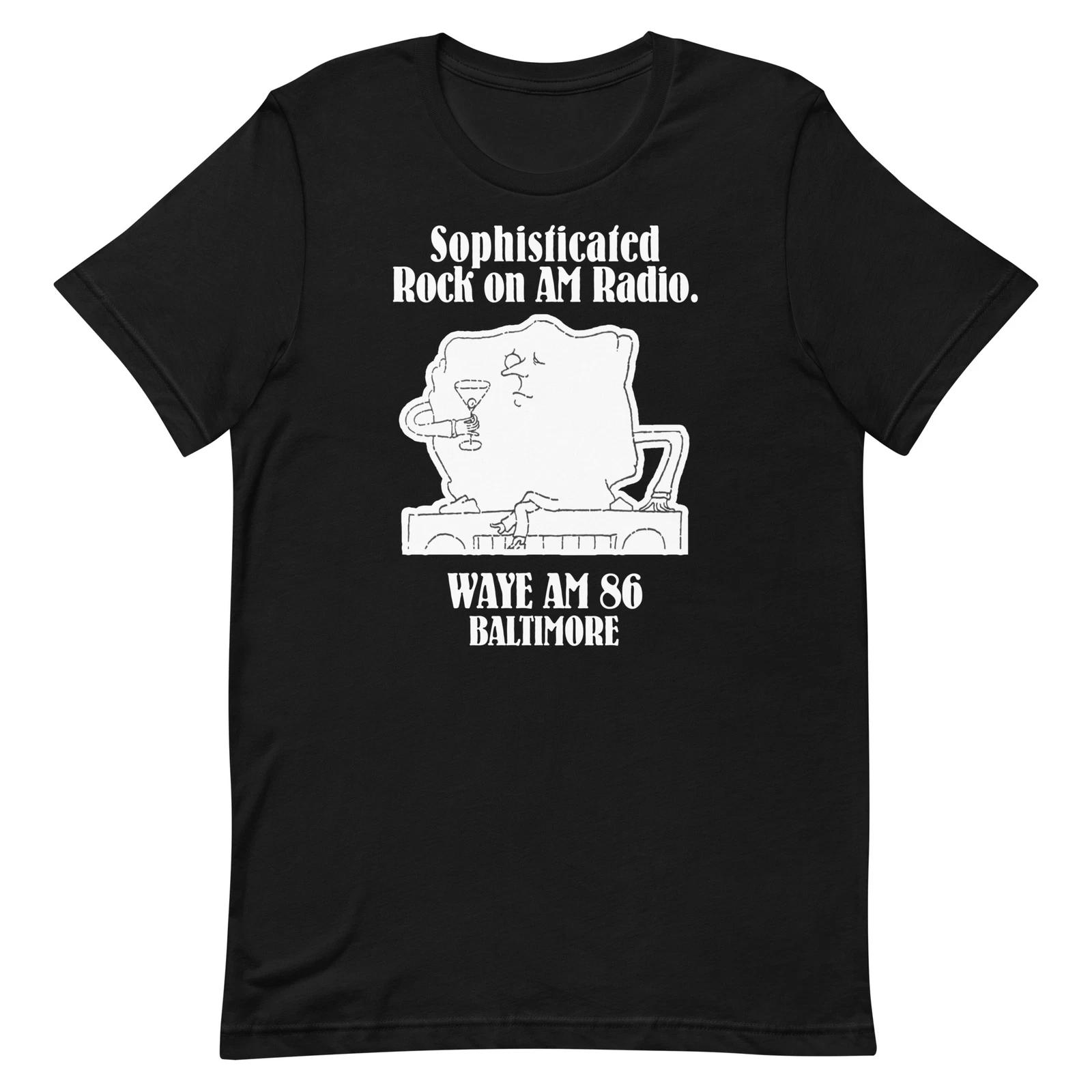 WAYE AM 86 Baltimore Radio Retro Graphic Tee Shirt Unisex t-shirt L