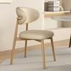 Solid Wood Vintage Modern Minimalist Dining Chair with Backrest for Home, Hotel, or Restaurant