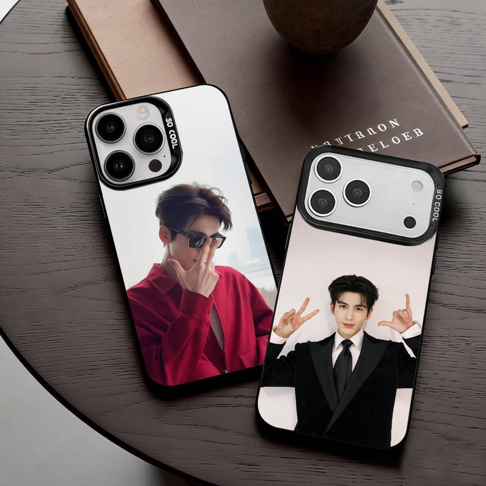 H-Handsome Krien Zhang L-Linghe Phone Case For iPhone17,16,15,14,13,12,11 Plus,Pro Max Candy Silver Plated Inside Cover