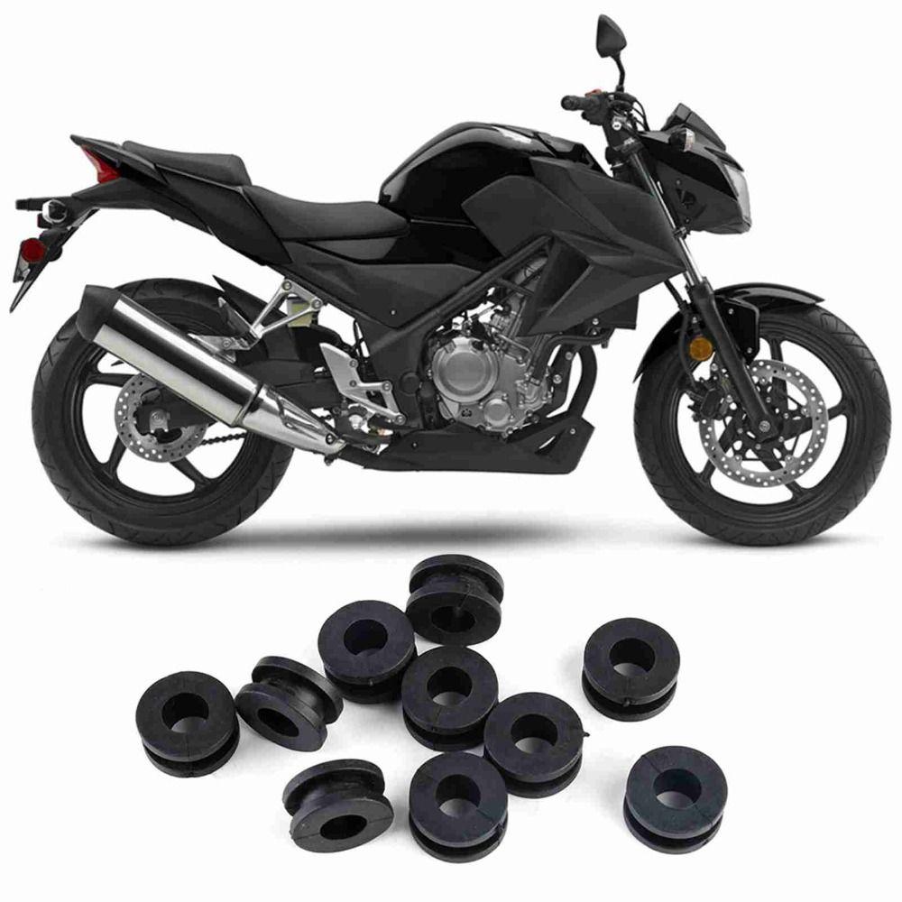 10Pcs Kit M6 Size Motorcycle Rubber Replacement for Honda/Suzuki/Yamaha Bolts Replacement