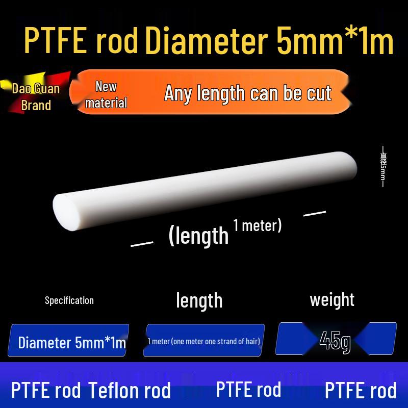 White High-Temperature Resistant PTFE Plastic Rod
