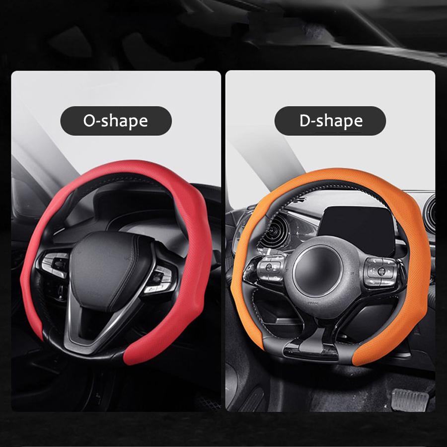 Car Universal 38cm NAPPA Car Steering Wheel Cover Suede Non-slip Card Cover Auto Steering Wheel Handle Booster Protective Cover