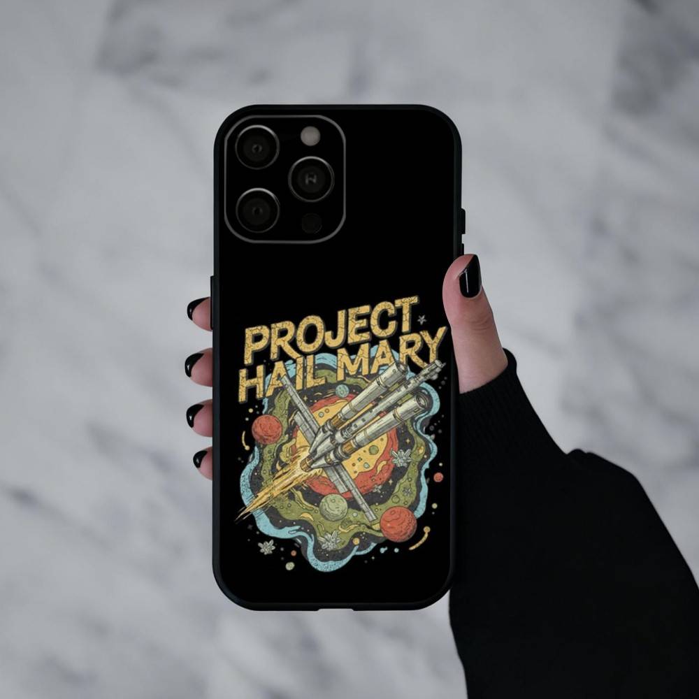 

Trendy Film Project Hail M-Mary Pillow Phone Case For iPhone 17pro, 16,15,14,13,12,11 X XR Plus,Others Soft Black Cover iPhone14