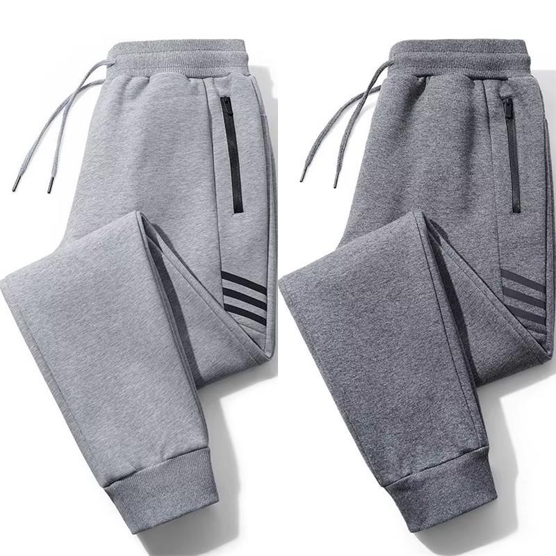 Men's Autumn & Winter Plus-Size Korean-Style Trendy Sweatpants with Velvet