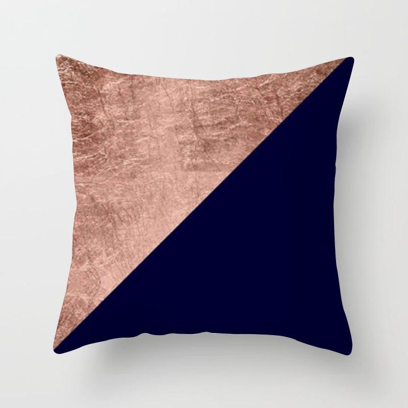 New Pink Marble Ultra-short Velvet Pillowcase Home Sofa Car Cushion Cover Can Be Selected for Your Own Pattern