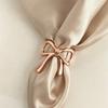 Multifunctional Bow Scarf Buckle Zinc Zinc Alloy Shawl Clasp Adjustable Clothes Corner Clip  Party