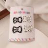 4pcs/set Sweet Headwear Black White Dot Hair Clips Cute Sweet Hairpin Geometric Barrettes Hair Accessories