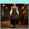 Gonna Gotica Steampunk Pirata per Donna con Volant Stratificati per Feste in Costume