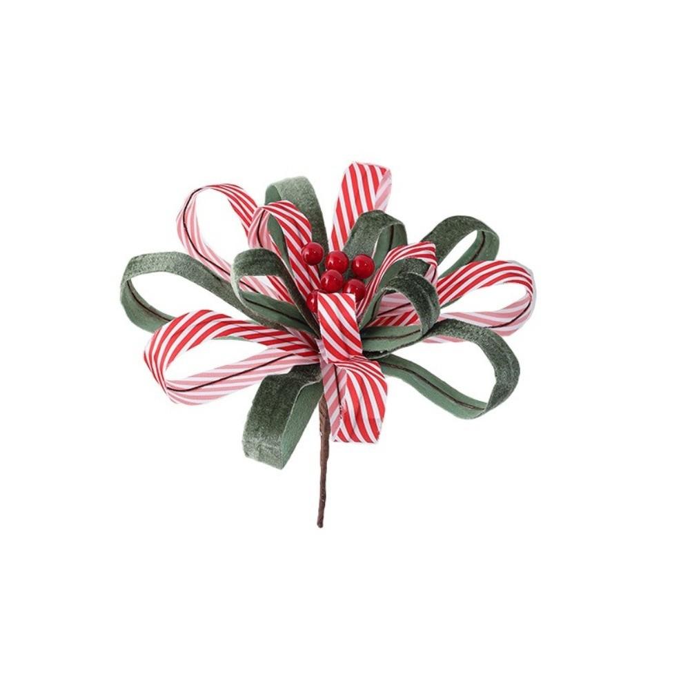 Flocking Artificial Poinsettia Flower Fabric Ribbon Simulation Flowers  Home Decoration